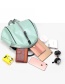 Fashion Pink Oxford Cloth Stitching Backpack