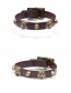 Fashion Black Ancient Bronze Tiger Head Leather Adjustable Men's Bracelet