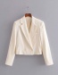 Fashion Creamy-white Button Short Suit