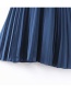 Fashion Blue Pleated Skirt