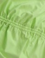 Fashion Army Green Drawstring Pleated Strapless T-shirt