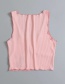 Fashion Pink Lace-up V-neck Vest