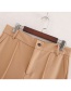 Fashion Khaki Pleated Flared Pants
