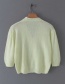 Fashion Green Short-sleeved Sweater With Front Sleeves And Puffy Sleeves