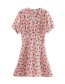 Fashion Pink Flower Print Dress