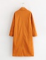 Fashion Orange Suit Collar Split Trench Coat
