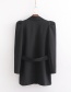 Fashion Black Puff Sleeved Midi Suit