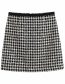 Fashion Black Houndstooth A-line Skirt