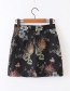 Fashion Black Embroidered Paneled Split Skirt