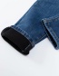 Fashion Black Velvet Mid-low Waist Denim Trousers