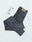 Fashion Gray Washed High-rise Stretch Denim Pencil Feet Cropped Pants