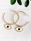Fashion Golden Alloy Drip Glasses Circle Ear Studs