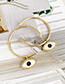 Fashion Golden Alloy Drip Glasses Circle Ear Studs