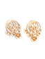 Fashion Golden Multilayer Geometric Circle Hollow Pearl Earrings