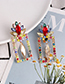 Fashion Color Geometric Square Cutout Stud Earrings