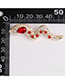 Fashion Red Diamond Snake Geometric Earrings