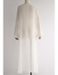 Fashion White Flared Sleeve Shawl Mid-length Sun Protective Clothing