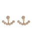 Fashion Golden Geometric Diamond Earrings
