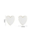 Fashion White Love Drop Oil Irregular Earrings