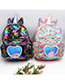 Fashion Rainbow Large Unicorn Love Sequin Children Backpack