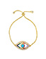 Fashion Golden Adjustable Bracelet With Diamonds And Shells