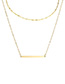 Fashion Steel Color Double-layer Curved Double-layer Necklace