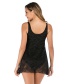 Fashion 89207 Black V-neck Lace Lace Chested One-piece Swimsuit