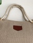 Fashion Khaki Canvas Large Capacity Shoulder Bag