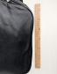 Fashion Black Pu Large Capacity Fringed Shoulder Crossbody Bag