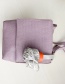 Fashion Purple Pu Fringed Shoulder Crossbody Bag