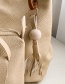 Fashion Cream Color Pu Tassel Wallet Shoulder Bag 4 Piece Set