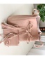 Fashion Leather Pink Pu Son And Mother Drawstring Tassel Shoulder Crossbody