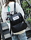 Fashion Black Nylon Lettering Backpack