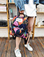 Fashion Black Nylon Lettering Backpack