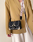 Fashion Black Wide Shoulder Strap Embroidered Shoulder Bag