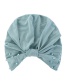 Fashion Lake Blue Crystal Studded Pearl Turban Hat