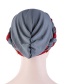 Fashion Wine Red + Black Two-tone Braided Contrast Beaded Turban Hat