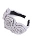 Fashion Khaki Rose Flower Satin Headband