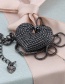 Fashion Black And Black Zirconium Plating Brass Plating Love Diamond Necklace