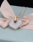 Fashion Platinum-plated Blue Zirconium Brass Plating Love Diamond Necklace