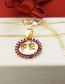 Fashion Gold-plated Diamond Open Letter Necklace
