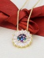 Fashion Gold-plated Gold-plated Round Brass Necklace With Diamonds
