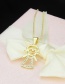Fashion Gold-plated Cutout Girl Necklace With Diamond Dress