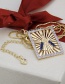 Fashion Platinum-plated Cutout Our Lady Of The Diamonds Tag Necklace