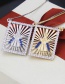 Fashion Gold-plated Cutout Our Lady Of The Diamonds Tag Necklace
