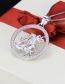 Fashion Platinum-plated Knight Hollow Necklace With Round Dragon Slaying