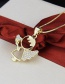 Fashion Gold-plated Little Angel Holding Diamond Love Necklace