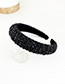 Fashion Black Cloth Sponge Resin Rice Beads Hair Hoop