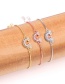 Fashion Silver Adjustable Rainbow Bracelet With Diamonds