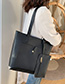 Fashion Black Solid Color Shoulder Shoulder Bag